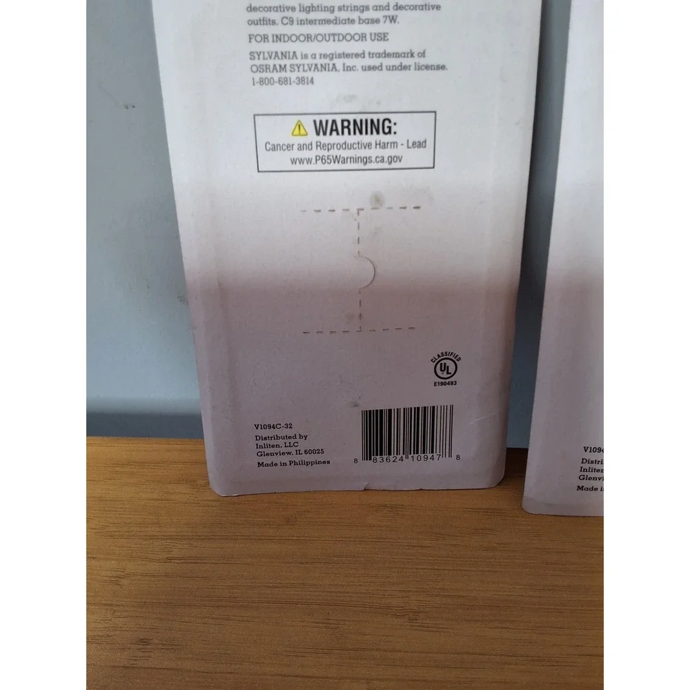 Sylvania 4 Pack Outdoor Incandescent C9 Replacement Bulbs. Clear, ‎ Lot Of 2 NEW